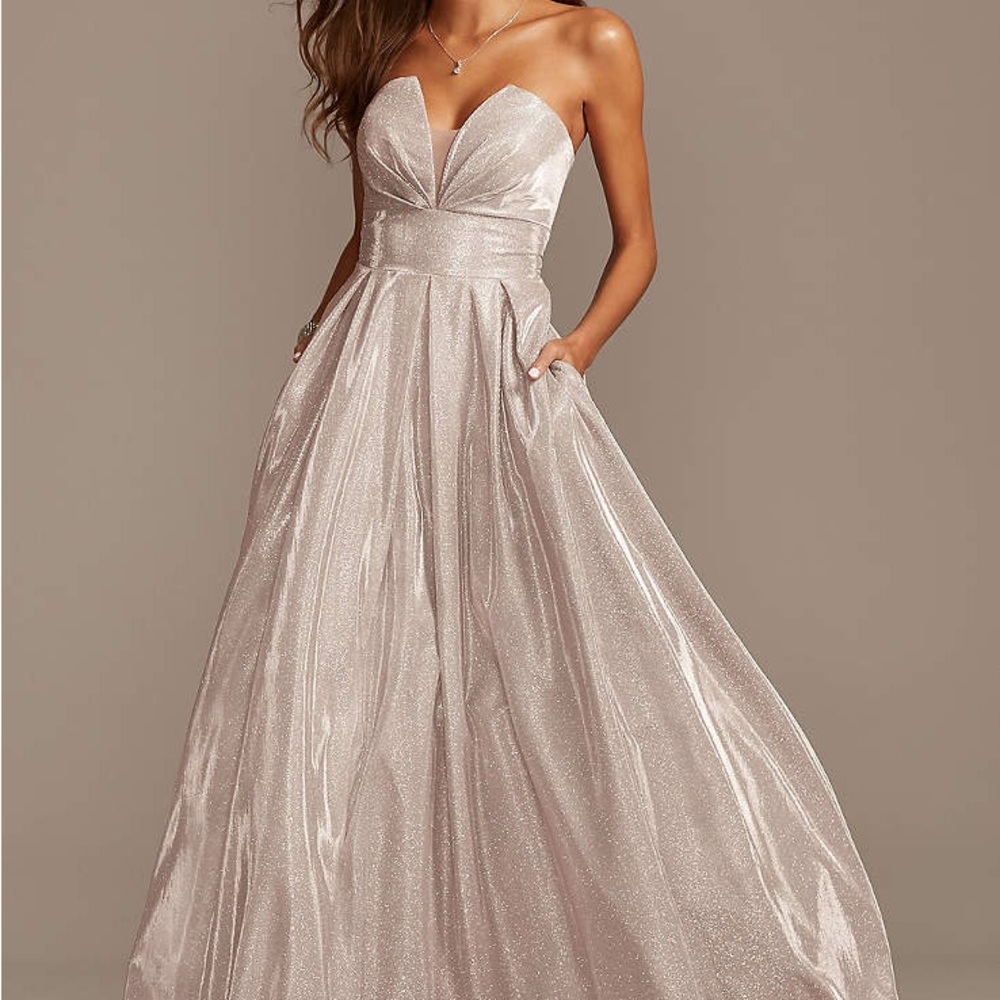 Elegant Strapless Evening Gown- prom